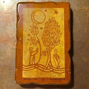 Handmade linoleum Block Print Art